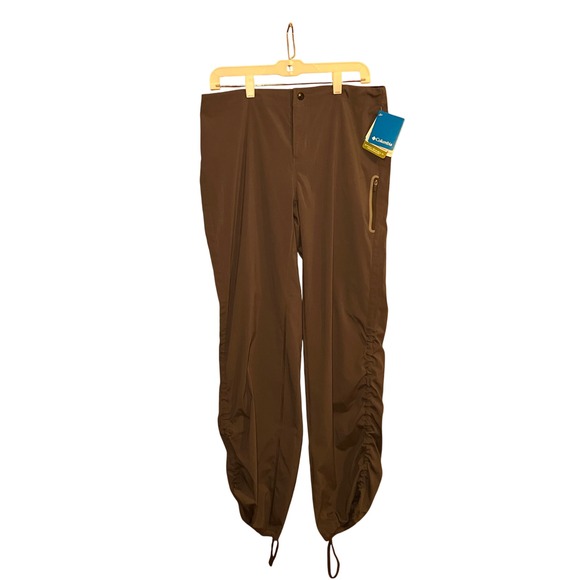 Columbia Womens Just Right II Modern Pant Brown Drawstring Ankle NWT Size 12 - Picture 1 of 8